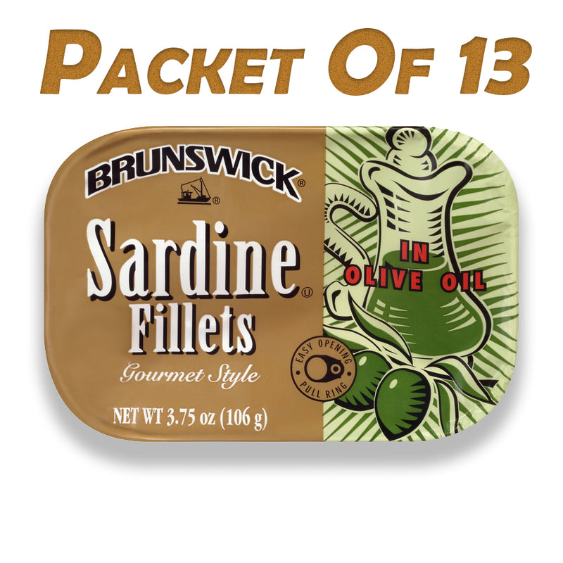 Brunswick Sardines in Olive Oil 3.75 oz (Pack of 13)  by Brunswick