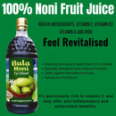Bula Noni®- 100% Certified Organic Juice | Boosts Immune System (Single 1 Liter Bottle) Packed with Antioxidants for your Wellbeing.